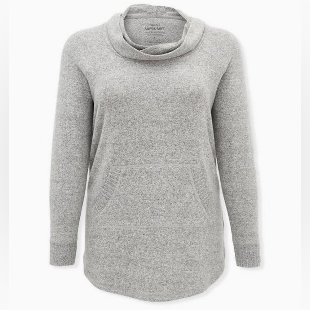 TORRID | Super Soft Plush Cowl Neck Raglan Tunic Sweatshirt